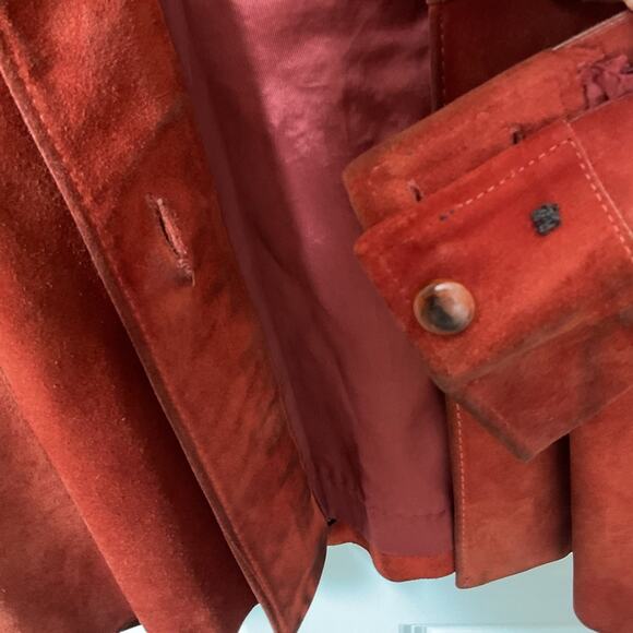 Vintage suede‎ jacket 70’s rust red - Picture 10 of 12